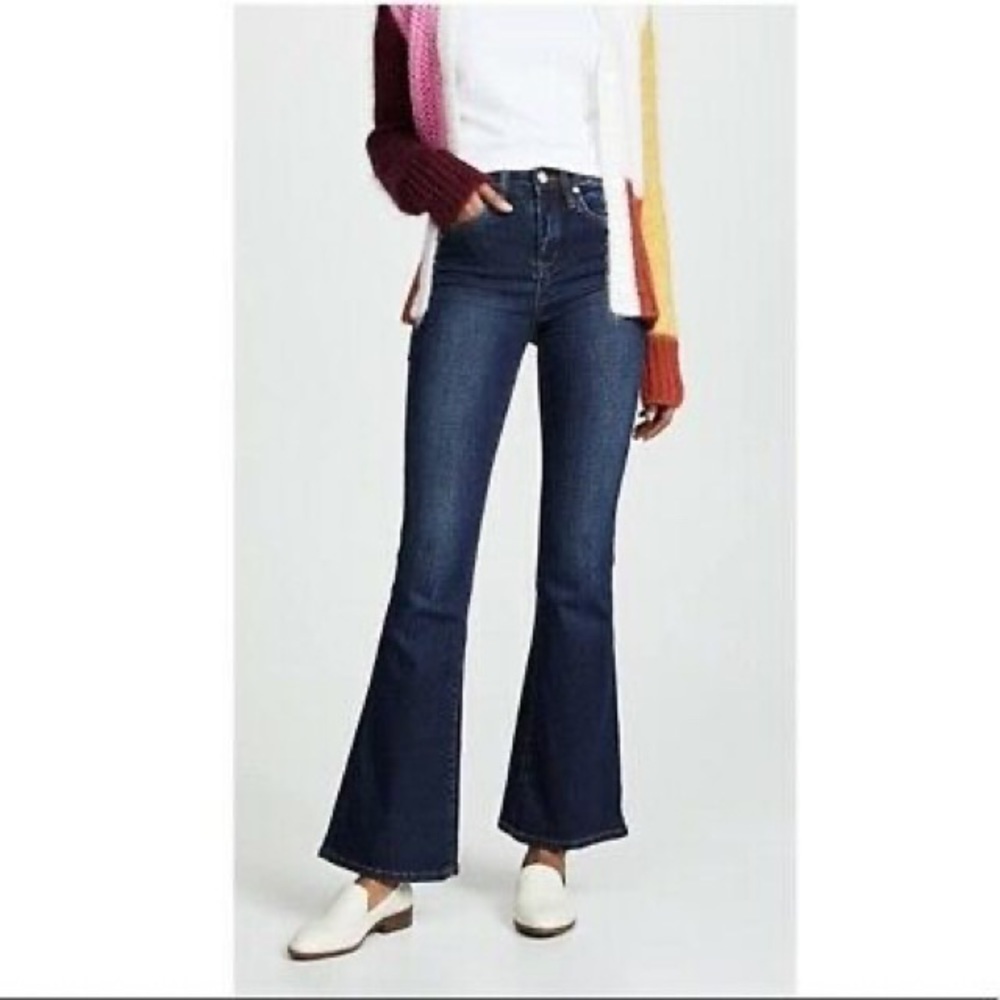 Blank NYC Dark Wash Blue The Waverly High Rise Flare Jeans Size 25 EUC 03CA2026